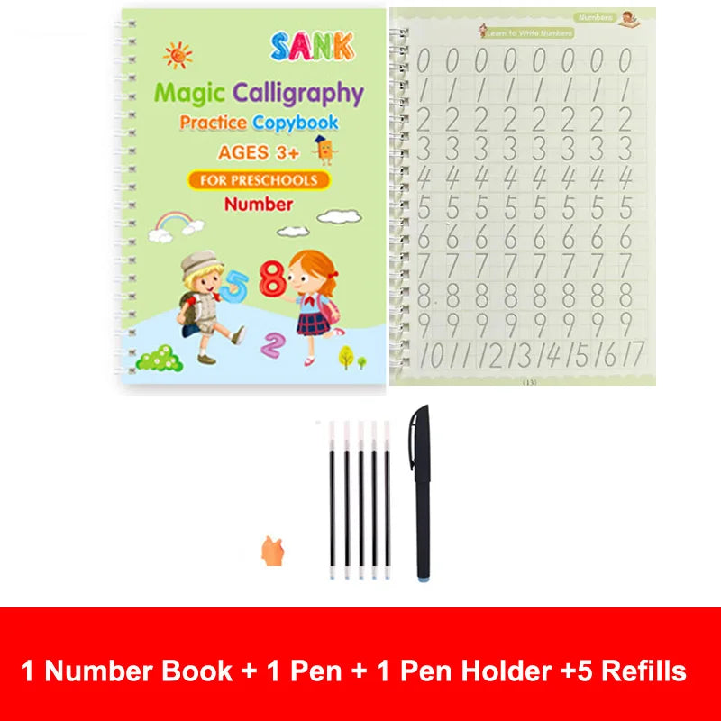 Reusable Calligraphy Writing Books for Kids  - Set of 4 ! 