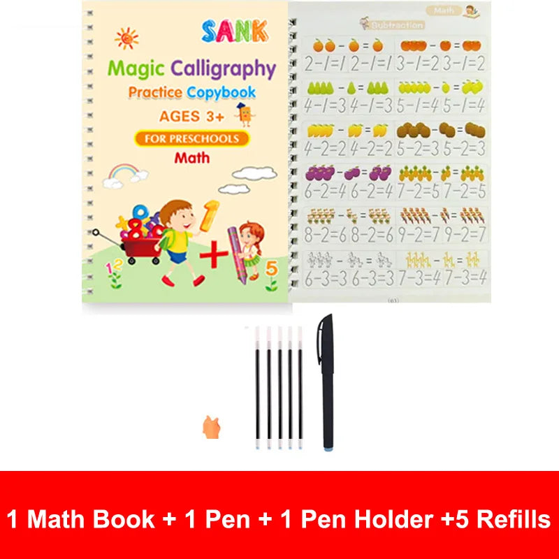 Reusable Calligraphy Writing Books for Kids  - Set of 4 ! 